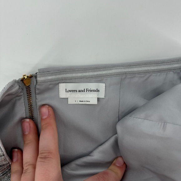 Lovers and Friends Sequin Zip Up Fold over Collar Faux Button - Picture 4 of 4